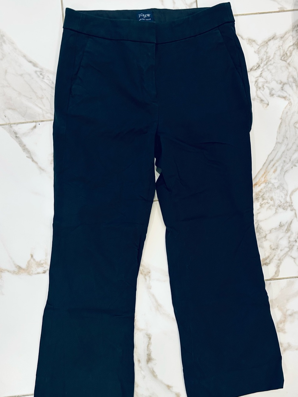 J.Crew Black Straight-Leg Pants Kelsey Size 6 EUC